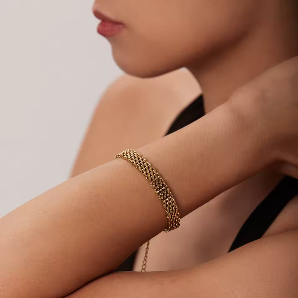 Gilded Weave Bracelet