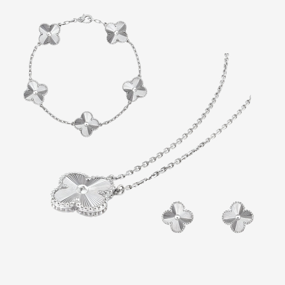 Celeste Clover Set | Silver