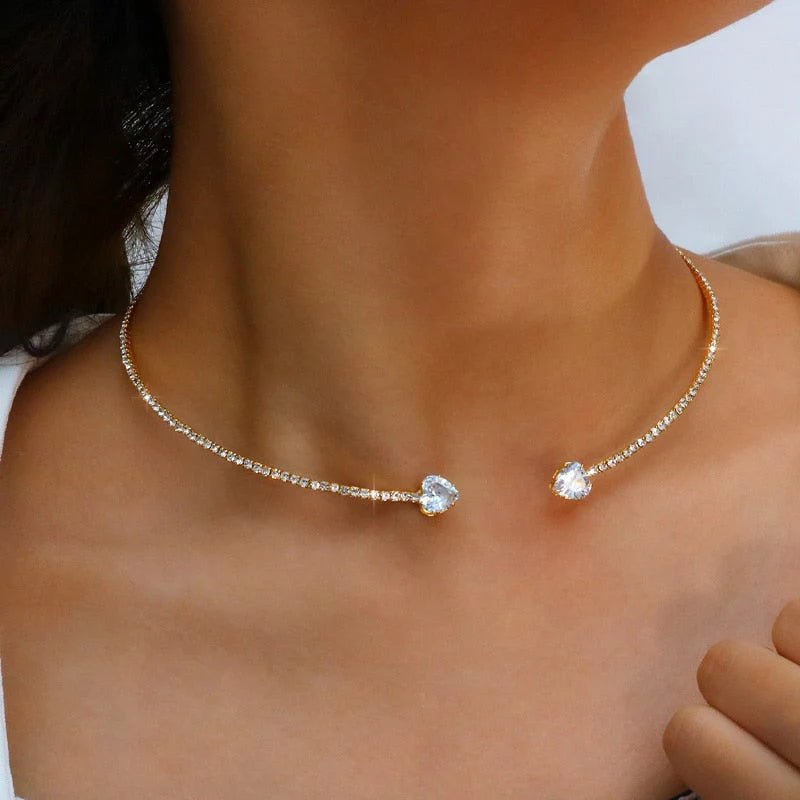 Crystal Gold Necklace