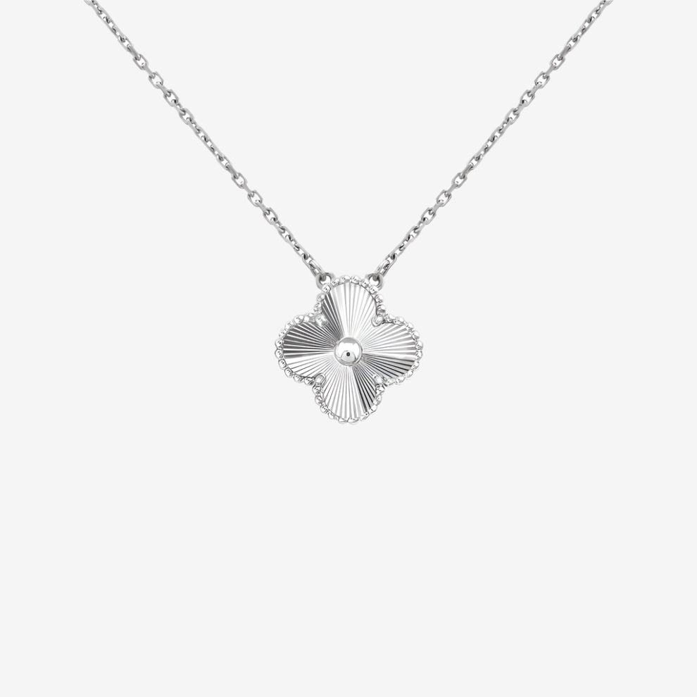 Fortune Clover Necklace | Silver