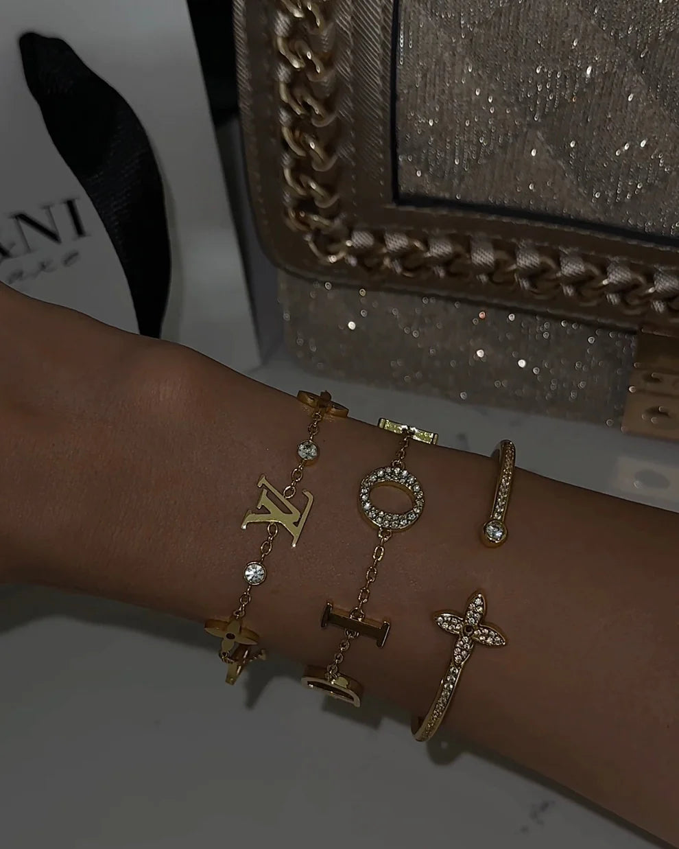 Crystal Letter Bracelet