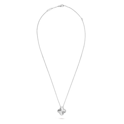 Fortune Clover Necklace | Silver