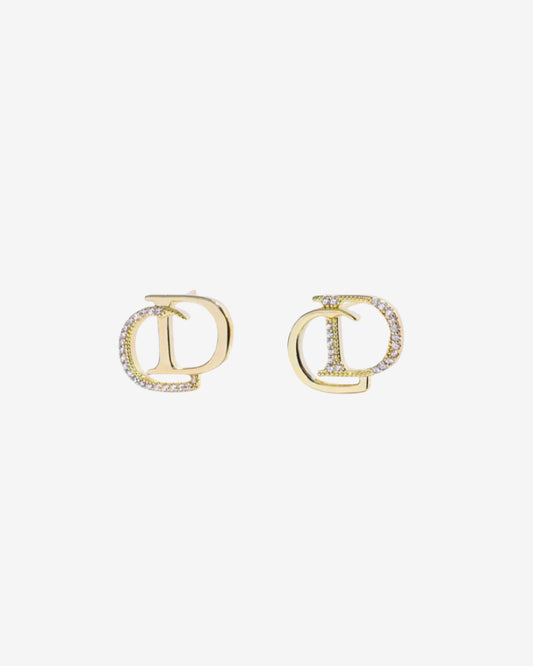 Gold CD Earrings