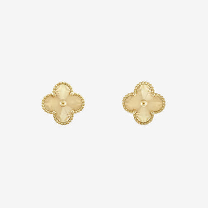 Fortune Clover Earrings | Gold