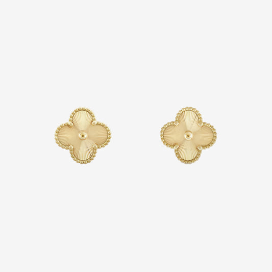 Fortune Clover Earrings | Gold