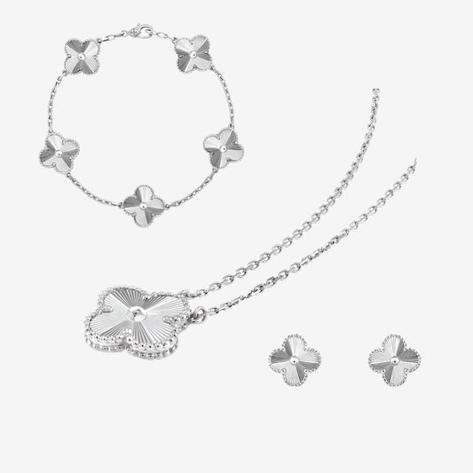Celeste Clover Set | Silver