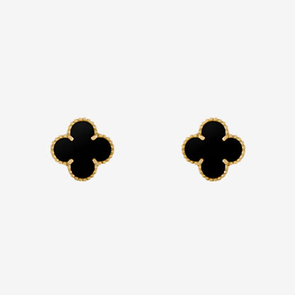 Fortune Clover Earrings | Black