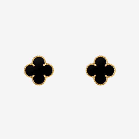 Fortune Clover Earrings | Black