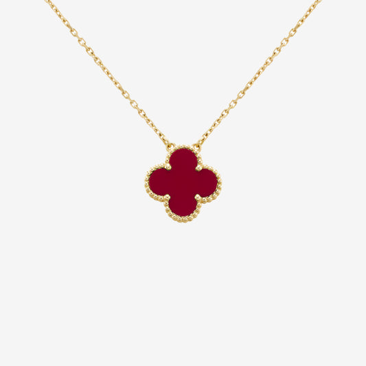 Fortune Clover Necklace | Red&Gold