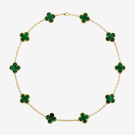 Luxurious Clover Necklace | Green