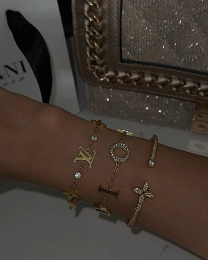 Crystal Letter Bracelet