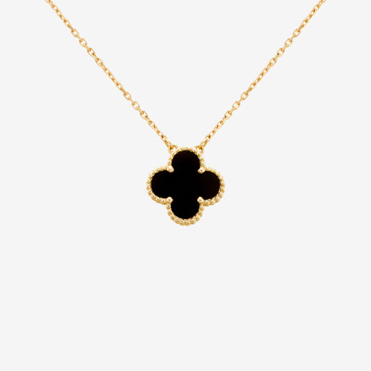 Fortune Clover Necklace | Black&Gold